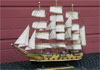 Model Ship. A nautical accent for your shelf or window. Plate says Fragata SigLo XVIII